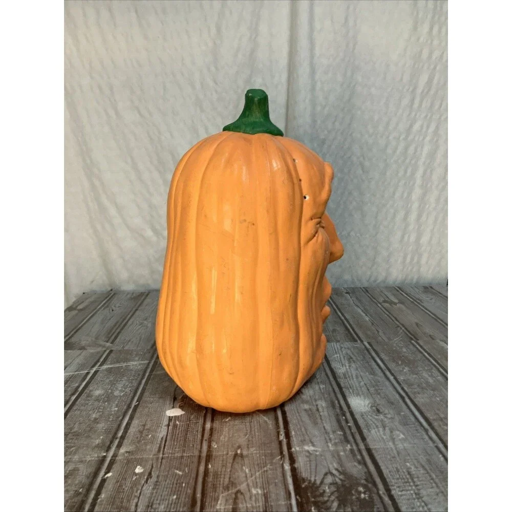 VTG 1980’s 12” Scioto Ceramic Halloween Pumpkin Jack O Lantern Candle Cover Mold